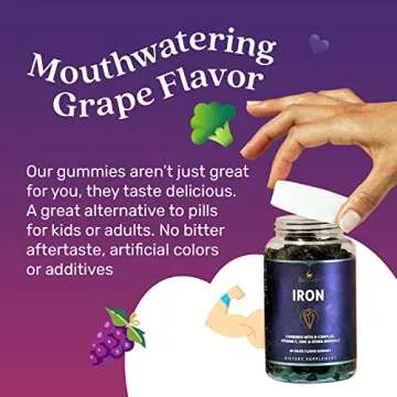 BeLive Iron Gummies - Vegan Multivitamins for Energy