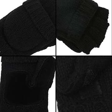 ViGrace Winter Knit Convertible Gloves for All