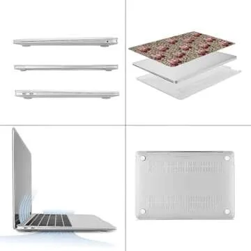 Compatible With MacBook Air 13.3 Pro(A1706/A1708/A1989/）,Leopard Cherry Funny Colorful Hard Plastic Shell Shell Case