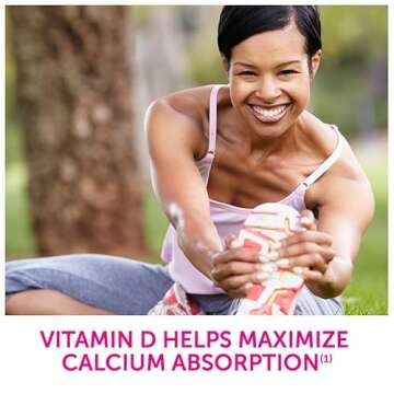 Caltrate Gummy Bites 500 mg Calcium and Vitamin D Supplement, Black Cherry, Strawberry, Orange - 50 Count