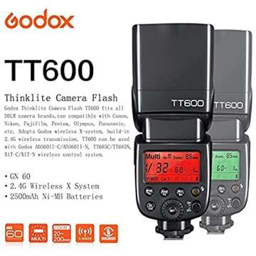 Godox TT600 2.4G Flash Speedlite for Canon Nikon Pentax Olympus Fujifilm Panasonic Pentax Cameras