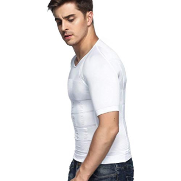 Odoland Men's Body Shaper Slimming Shirt Compression Vest