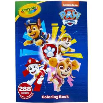 Paw Patrol Coloring Book with Stickers for Kids