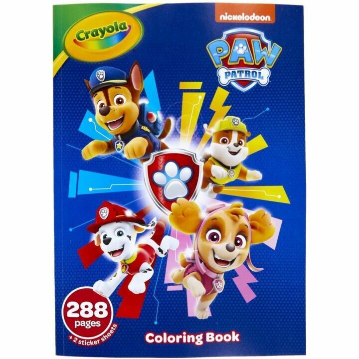 Paw Patrol Coloring Book with Stickers for Kids