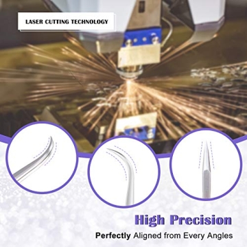 LANKIZ Professional Eyelash Extension Tweezers Set