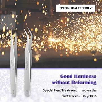 LANKIZ Professional Eyelash Extension Tweezers Set