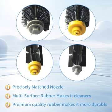 Amyehouse Replacement Parts Kit Bristle Flexible Beater Brush & Aero Vac Filter & Side Brush Compati...