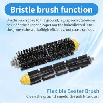 Amyehouse Replacement Parts Kit Bristle Flexible Beater Brush & Aero Vac Filter & Side Brush Compatible with iRobot Roomba 600 Series 595 610 614 618 620 630 640 650 660 680 685 690 692 694 695 Vacuum