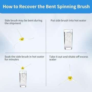 Amyehouse Replacement Parts Kit Bristle Flexible Beater Brush & Aero Vac Filter & Side Brush Compatible with iRobot Roomba 600 Series 595 610 614 618 620 630 640 650 660 680 685 690 692 694 695 Vacuum