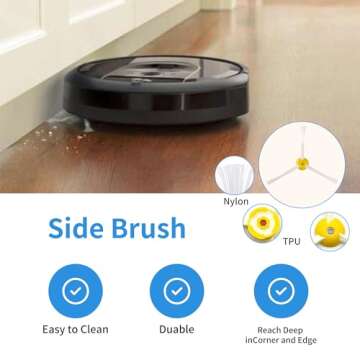 Amyehouse Replacement Parts Kit Bristle Flexible Beater Brush & Aero Vac Filter & Side Brush Compatible with iRobot Roomba 600 Series 595 610 614 618 620 630 640 650 660 680 685 690 692 694 695 Vacuum