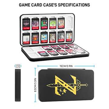 GLDRAM Black of Zelda Game Card Case for Nintendo Switch
