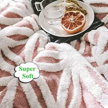 UKELER Luxury Soft Sherpa Throw Blanket for Cozy Comfort