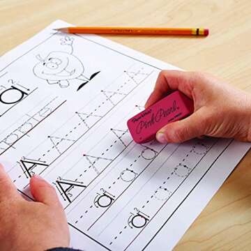 Premium Paper Mate Pink Pearl Erasers, Pack of 24