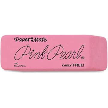 Premium Paper Mate Pink Pearl Erasers, Pack of 24