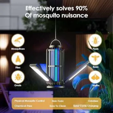 Bug Zapper 2 Pack Eco-Friendly Solar Solution for Outdoors