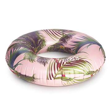 FUNBOY Oversized Vintage Cali Giant Inflatable Tube Float, Luxury Raft for Summer Pool Parties and Entertainment Large