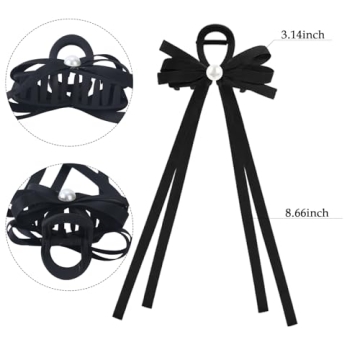 Elegant MHDGG Pearl Hair Clips with Bowknot - Stylish Accessories