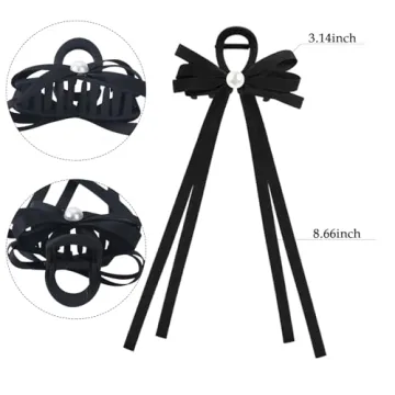 Elegant MHDGG Pearl Hair Clips with Bowknot - Stylish Accessories