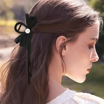 Elegant MHDGG Pearl Hair Clips with Bowknot - Stylish Accessories