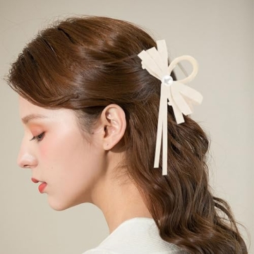 Elegant MHDGG Pearl Hair Clips with Bowknot - Stylish Accessories