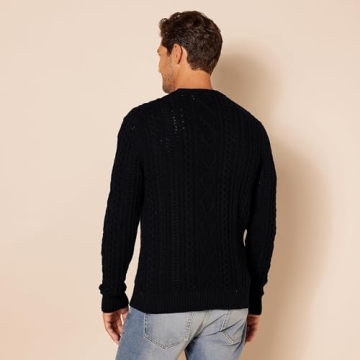 Stylish Amazon Essentials Fisherman Cable Crewneck Sweater