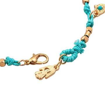 Moonlight Collections Evil Eye Turkish Protection Macrame Jewelry Hamsa Hand Bracelet