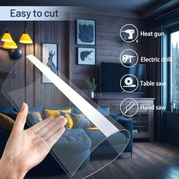 INDSTONE 5 Pack Clear Plastic Sheets for Crafts