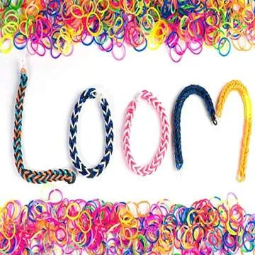 Loom Rubber Bands, 12750pc Rubber Band Refill Kit in 26 Colors with 500 Clips 6 Hooks, INSCRAFT Loom Bands
