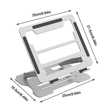 QuinnryQuinnry Laptop Stand | Adjustable Portable Foldable Laptop Riser | 7 Layer Height Adjustment Laptop Holder | Office Desk Accessories | Ergonomic Laptop Elevator for Desk Work from Home