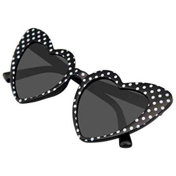 Emblem Eyewear - Polka Dot Cat Eye Women's Fashion Super Cat Sunglasses w/CASE