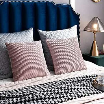 Luxurious DEZENE Pink Throw Pillow Covers - 2 Pack