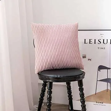 Luxurious DEZENE Pink Throw Pillow Covers - 2 Pack