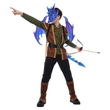 CRTEPST Dragon Costume for Kids Boys Girls, Dragon Wing Tail Mask Set,Halloween Dinosaur Cosplay Set...