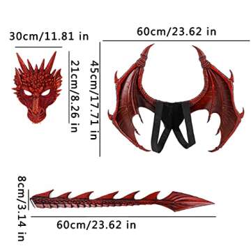 CRTEPST Kids Dragon Costume for Halloween Fun