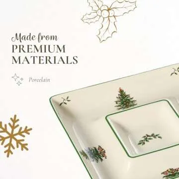 Spode Christmas Tree Chip and Dip Serving Platter 12 Inch