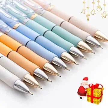 Aisibeiger Black Pens Ball Point Pen 1.0mm Medium Point Pen with Comfort Grip Smooth Writing (10 pack)