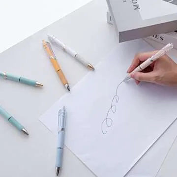 Aisibeiger Black Pens Ball Point Pen 1.0mm Medium Point Pen with Comfort Grip Smooth Writing (10 pack)