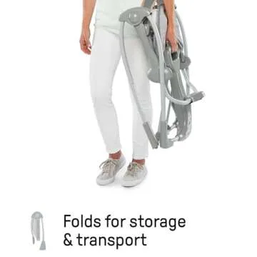 Ingenuity Swing 'n Go Deluxe 5-Speed Baby Swing with Cushioned Harness - Foldable, Portable, 2 Plush Toys & Sounds, 0-9 Months 6-20 lbs (Bella Teddy)