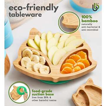 Bamboo Suction Plate for Babies - Safe, Fun Eating