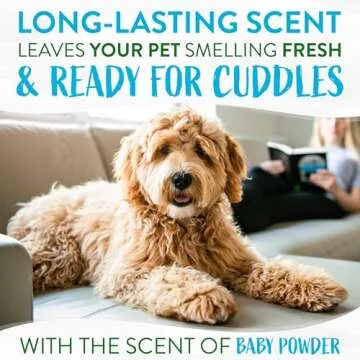TropiClean Baby Powder Dog Deodorizing Spray for Long Lasting Freshness