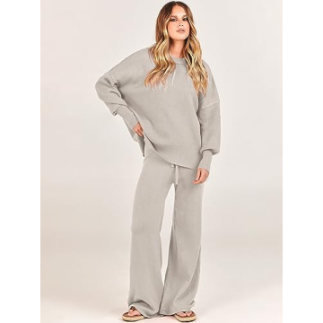 ANRABESS 2 Piece Sweatsuit Cozy and Trendy Fall Outfit