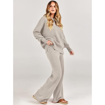 ANRABESS 2 Piece Sweatsuit Cozy and Trendy Fall Outfit