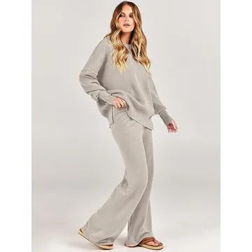 ANRABESS 2 Piece Sweatsuit Cozy and Trendy Fall Outfit