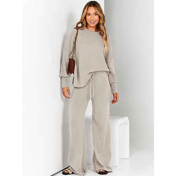 ANRABESS 2 Piece Sweatsuit Cozy and Trendy Fall Outfit