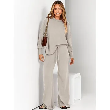ANRABESS 2 Piece Sweatsuit Cozy and Trendy Fall Outfit