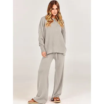 ANRABESS 2 Piece Sweatsuit Cozy and Trendy Fall Outfit