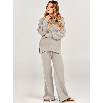 ANRABESS 2 Piece Sweatsuit Cozy and Trendy Fall Outfit