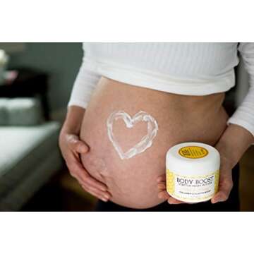 Body Boost Milk & Honey Stretch Mark Butter - Natural Skin Care for Expecting Moms - Paraben Free