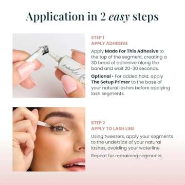 Sweetheart Doll-Eyed Lashes – Doll-Eyed Lash Clusters for Women - Salon Quality At Home Eyelashes Extension Kit - 6 Lash Sets - No Lash Glue Included