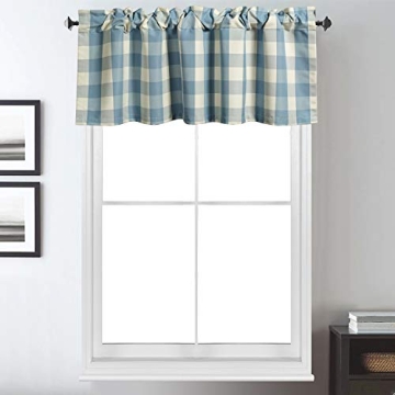 VOGOL Buffalo Check Valance - Elegant Window Decor